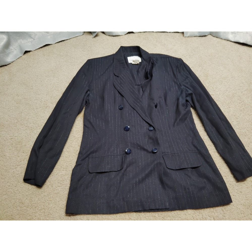 Vintage Lois Synder X Dani Max Striped Blazer Women's 14 USA Made